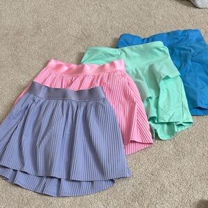 All in Motion Girls size S 6/7 Colorful Tennis Skort Bundle